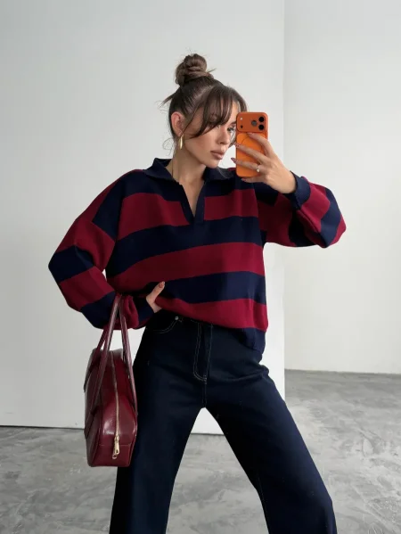 خمري مخطط كحلي