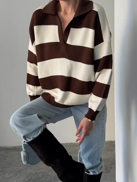 بيج مخطط بني