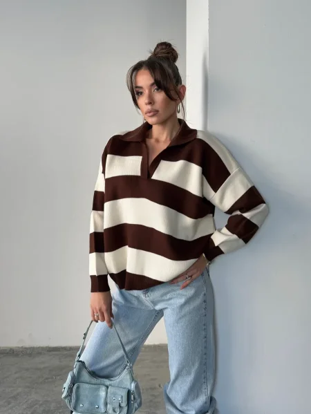 بلوز مخطط قبة