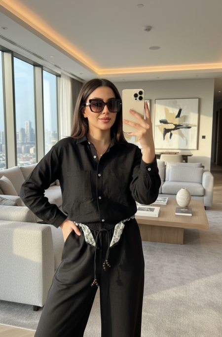 طقم عملي مع زنار 8591