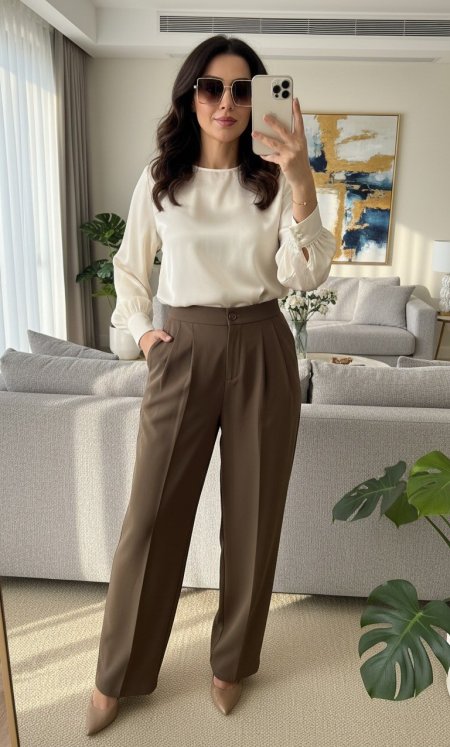 بنطلون رسمي واسع 910-1