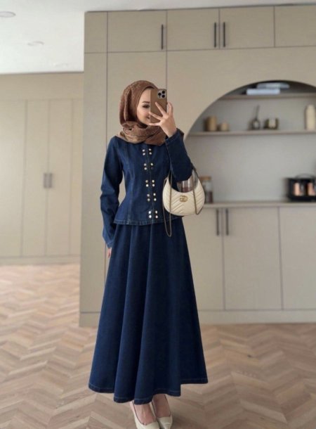 طقم تنورة جينز0002