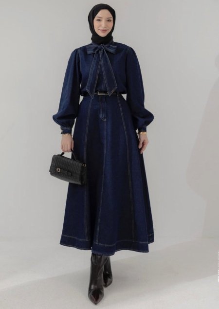 طقم تنورة جينز 17766