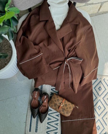طقم جكيت وبنطلون قماشة رائعة