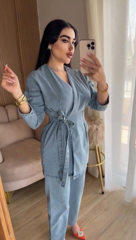 طقم denim جينز