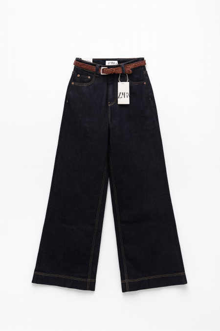 بنطلون جينز غامق رجل عريضة  M017-7