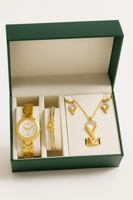 طقم ذهبي و ابيض