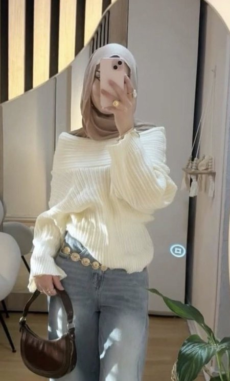 بلوز صوف off shoulder