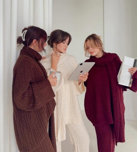 طقم صوف 3 قطع