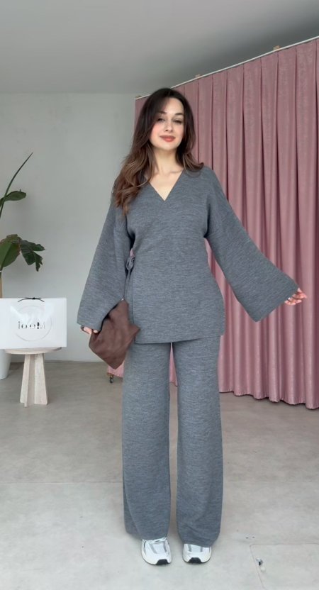 طقم صوف ناعم ربط