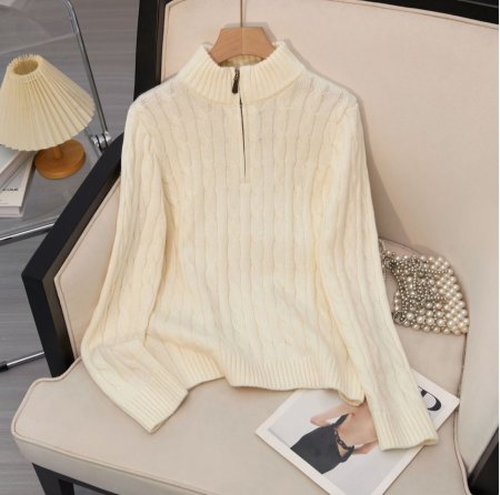 بلوز صوف ناعم سحاب m087